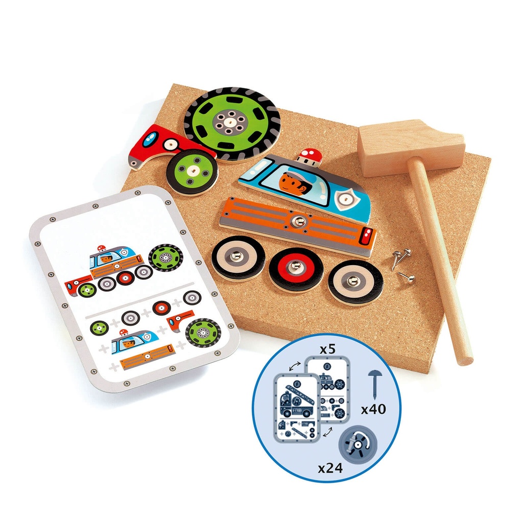 Djeco Jeu De Tap-Tap - Tap Tap Véhicules - Fsc 100%