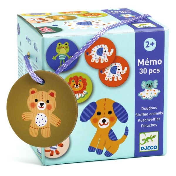 Djeco Mémo, Loto, Domino - Memo Doudous - Fsc Mix