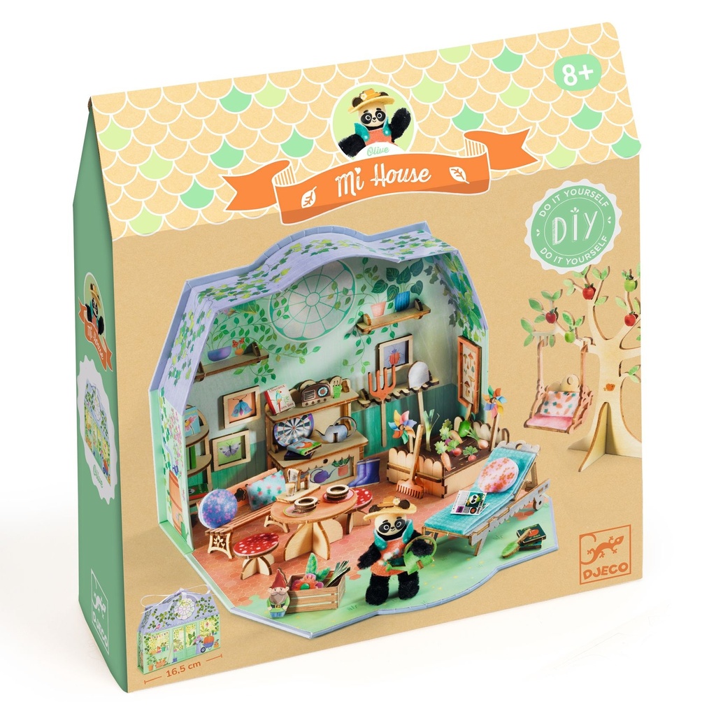 Djeco Mini Maison Diy - Mi House - Olive - Fsc Mix