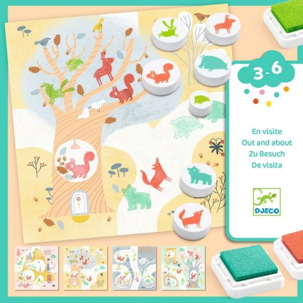 Djeco Motifs A Tamponner - En Visite - Fsc Mix