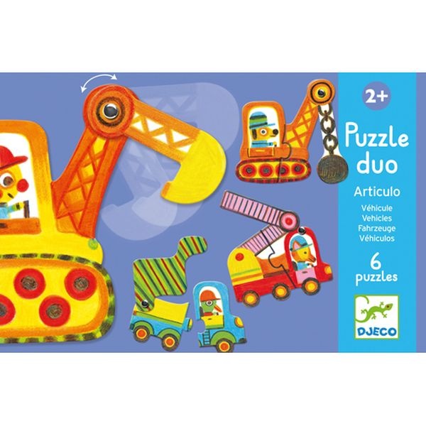 Djeco Puzzle Duo - Puzzle Duo Articulo Véhicules - Fsc Mix