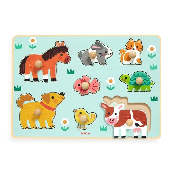 Djeco Puzzle Gros Boutons - Dog'N'Co - Fsc 100%