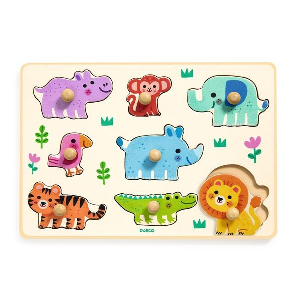 Djeco Puzzle Gros Boutons - Hippo'N'Co - Fsc 100%