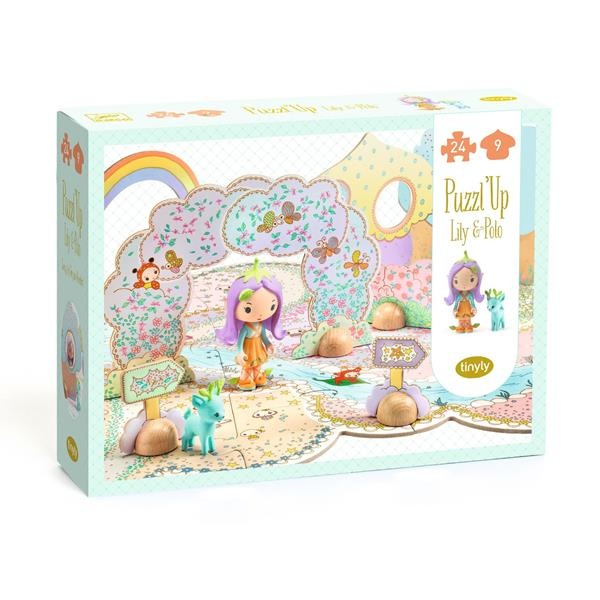 Djeco Tinyly - Figurine - Puzzl'Up Lily & Polo - 24Pcs + 9 Pcs - Fsc Mix