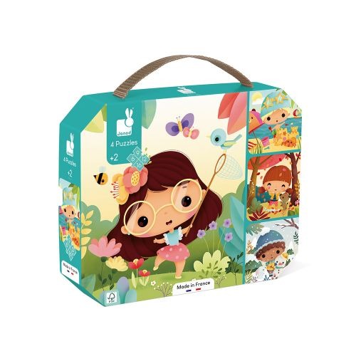 [J02542] Janod 4 Puzzles Les 4 Saisons (6-9-12-16 pièces)