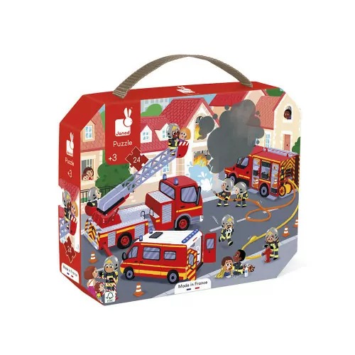 [J02605] Janod Puzzle Pompiers - 24 Pcs