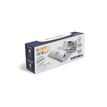 Kidywolf Kidyroll 1 X 5 Rouleaux De Papier Pour Kidyprint/K-Print