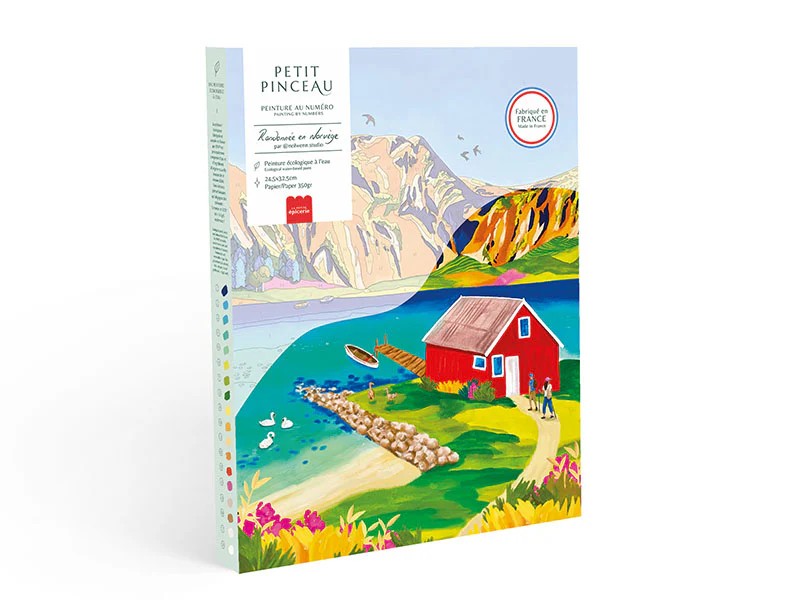 [350056] La Petite Epicerie Coffret Peinture Au Numéro - Randonnée En Norvège Par Nolwenn Studio