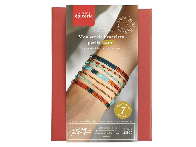 [1124] La Petite Epicerie Diy Bijouterie - Mon Set De Bracelets Perlés - Doré
