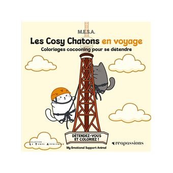 [9782814107250] Livre Cosy Chatons En Voyage -Livre De Coloriage