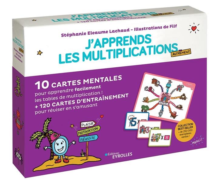 Livre J'Apprends Les Multiplications Autrement - 10 Cartes Mentales Pour Apprendre Facilement