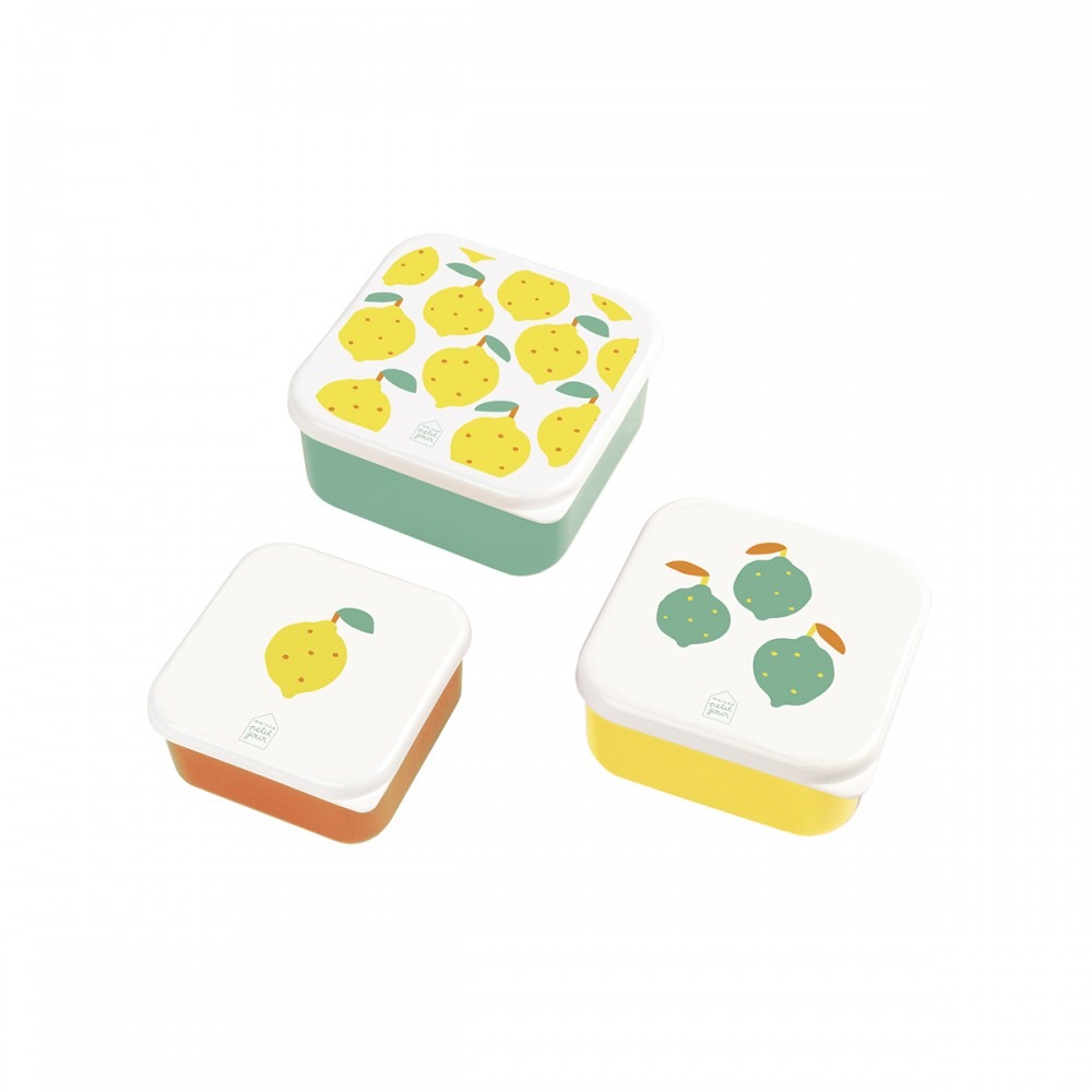 [CI994P] Petit Jour Paris Set De 3 Lunch Box Les Citrons