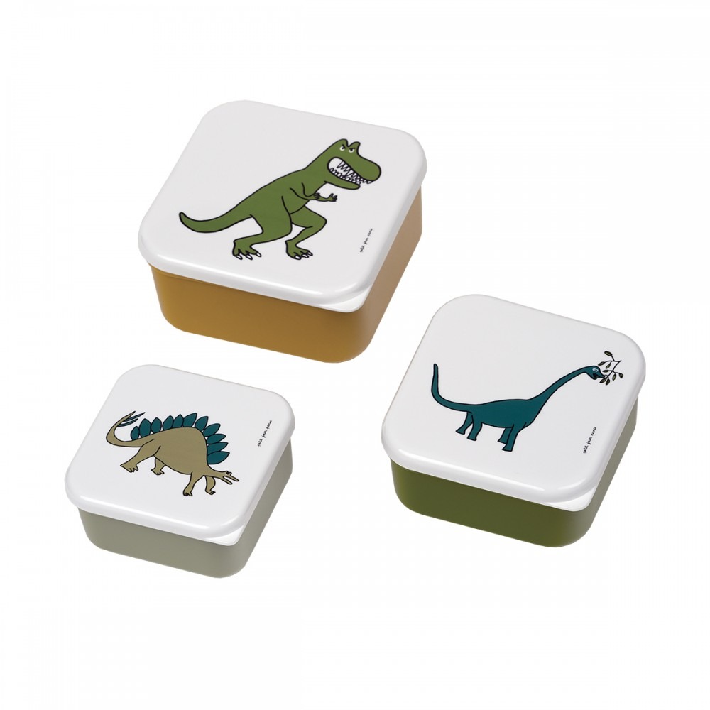 [DI994L] Petit Jour Paris Set De 3 Lunch Box Les Dinosaur