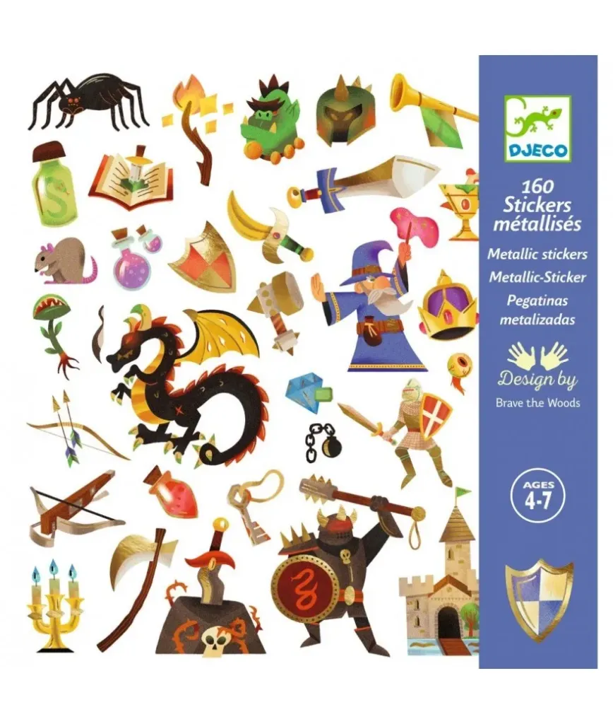 Djeco Stickers Textures - Chevaliers - Fsc Mix (Packaging )