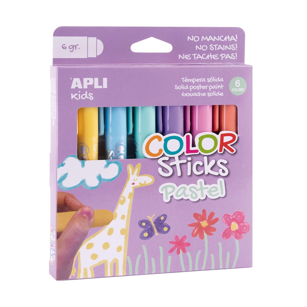 [000018881] Apli 6 Tubes Gouache Pastel