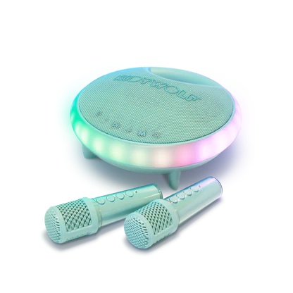 Kidywolf Kidykaraoke Enceinte Karaoké Avec 2 Microphones Vert