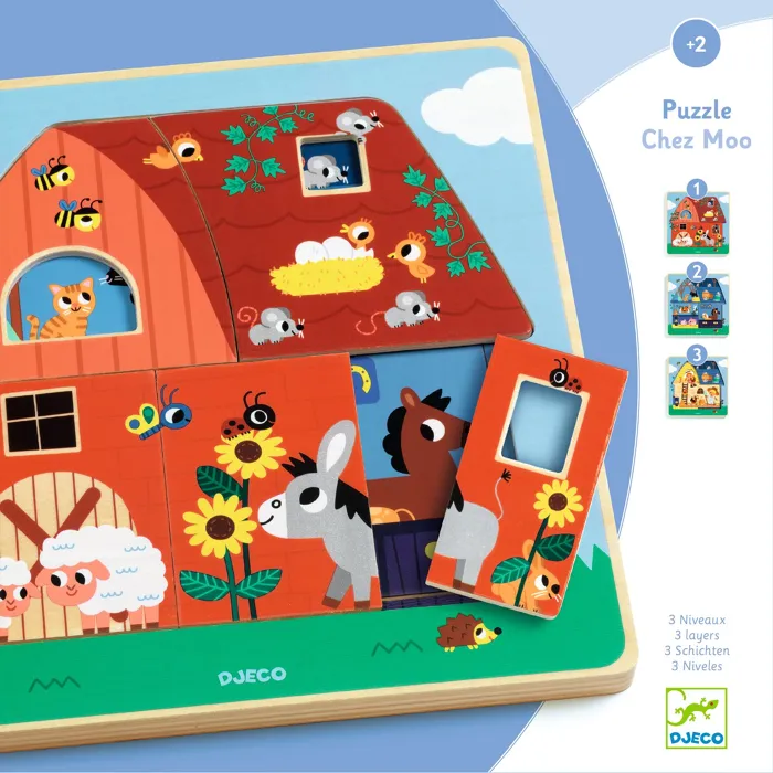 Djeco Puzzle Chez Moo