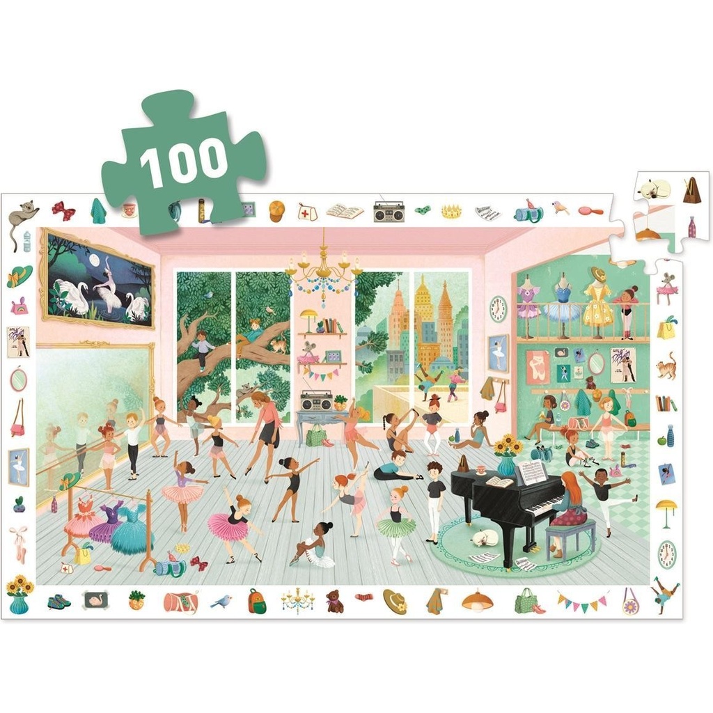 Djeco - Puzzle observation 100 pces - L'école de danse