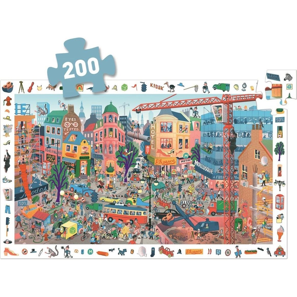 Djeco - Puzzle observation la Ville 200 pces