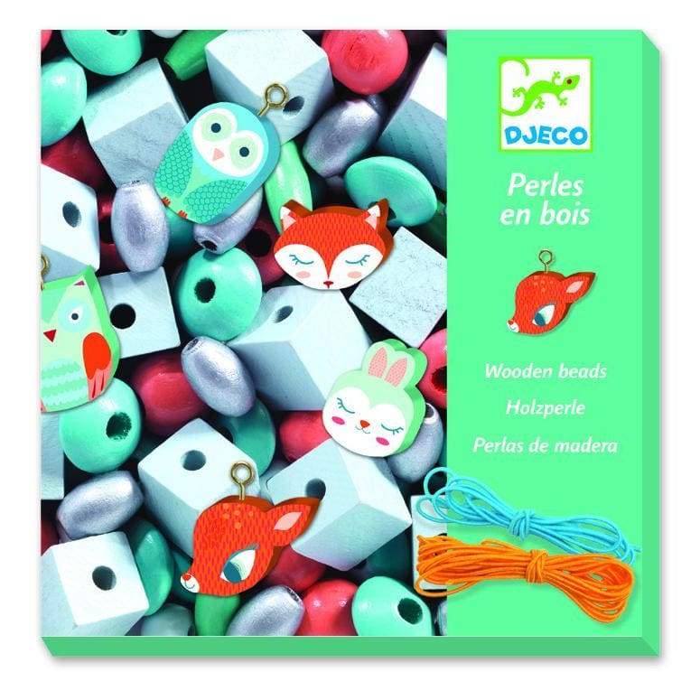 Djeco - 450 perles en bois petits animaux