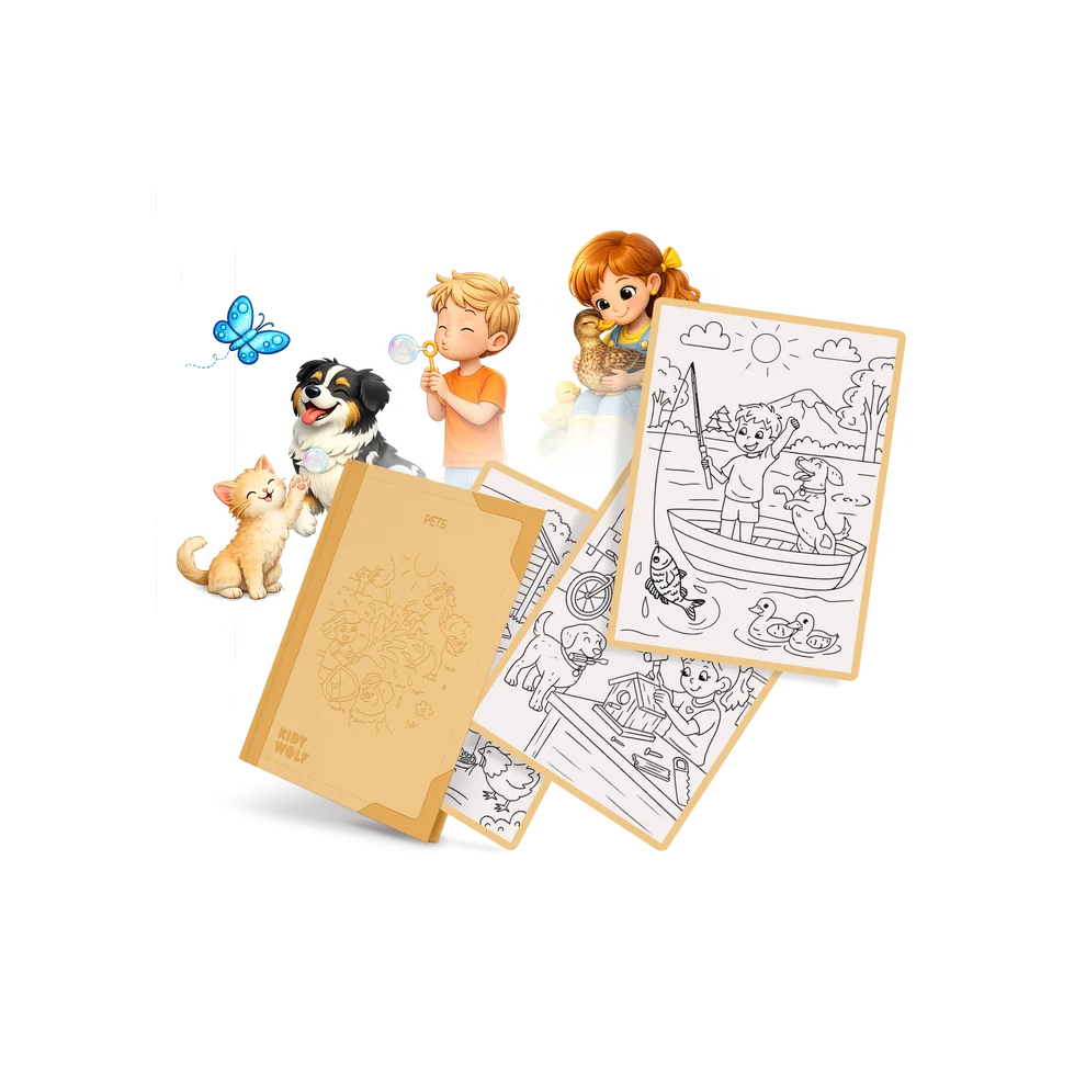 [[KIDYDRAW-PAD-REFILL6-PET]] Kidywolf 30 recharges de dessins "animaux de compagnie"