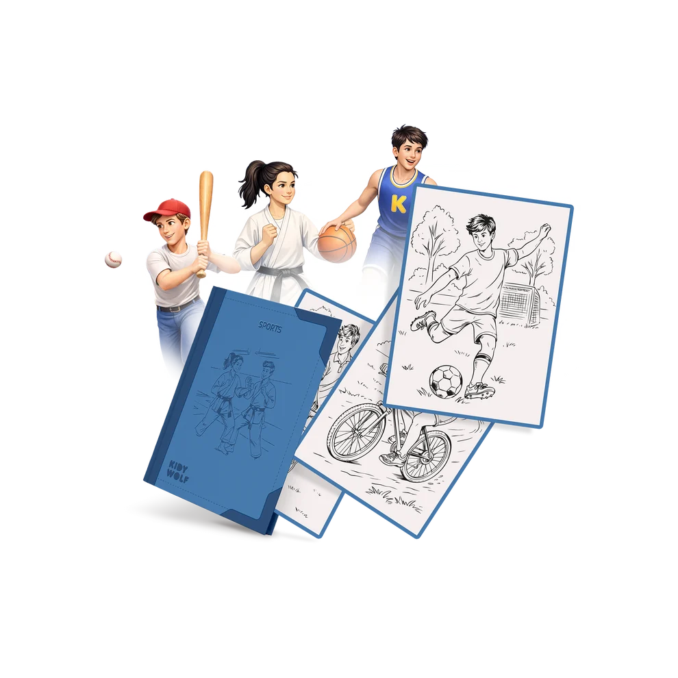 [[KIDYDRAW-PAD-REFILL8-SPO]] Kidywolf 30 recharges de dessins "sports"