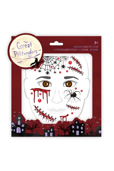 Great Pretenders - autocollants visage zombie