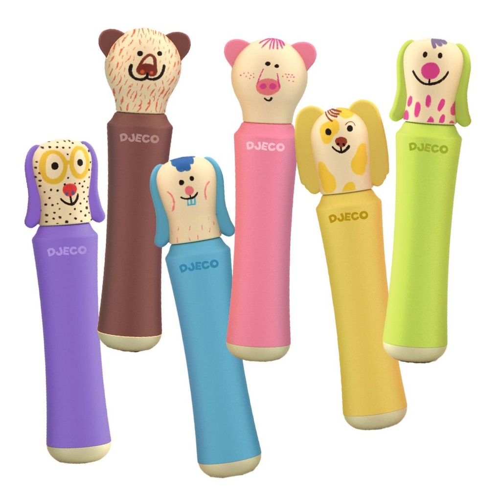 Djeco - 6 feutres pour les petits - Gros feutres P'tites têtes + 18 mois