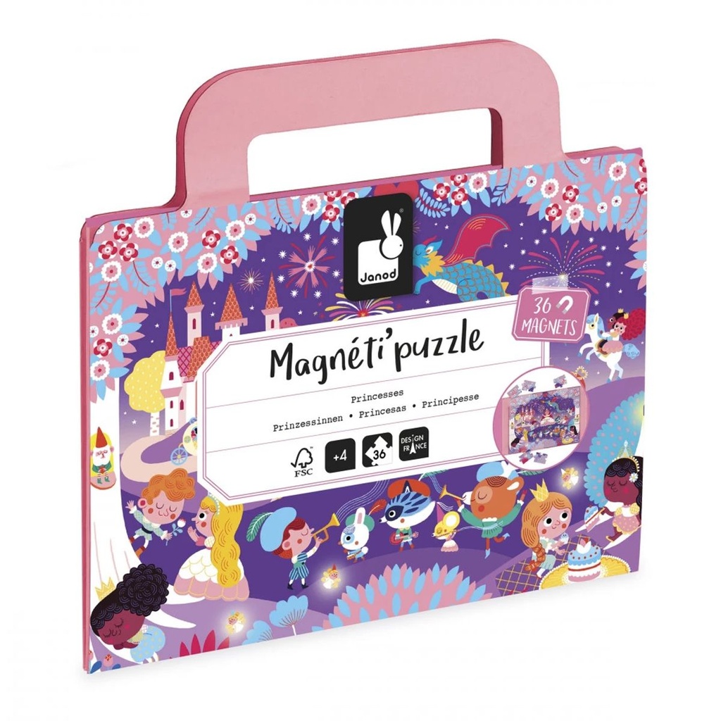 Janod - Magneti'Puzzles - Princesses 36 Pcs