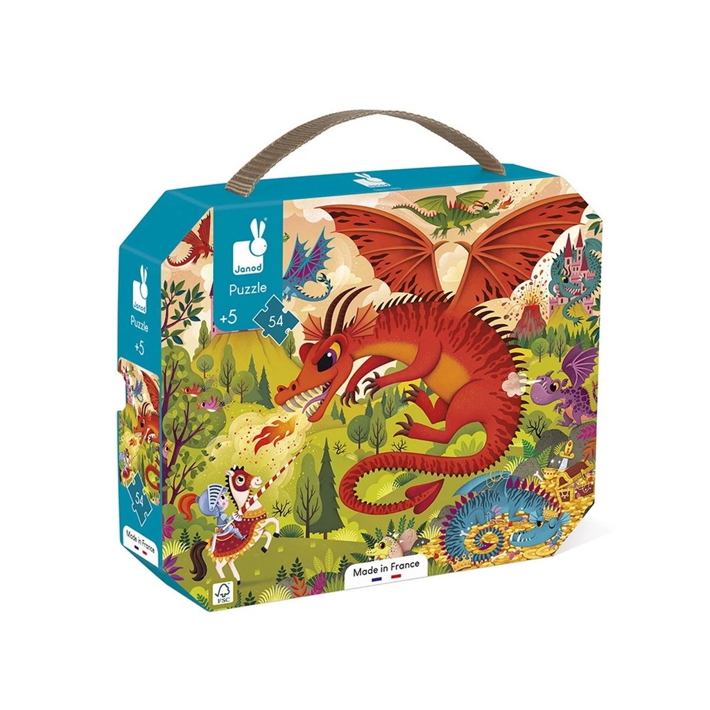 Janod - Puzzle Royaume De Dragons - 54 Pcs