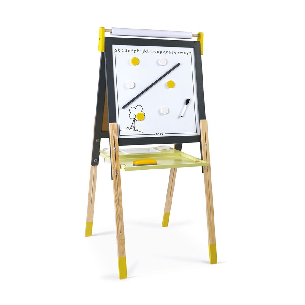 Janod - Tableau réglable gris/jaune