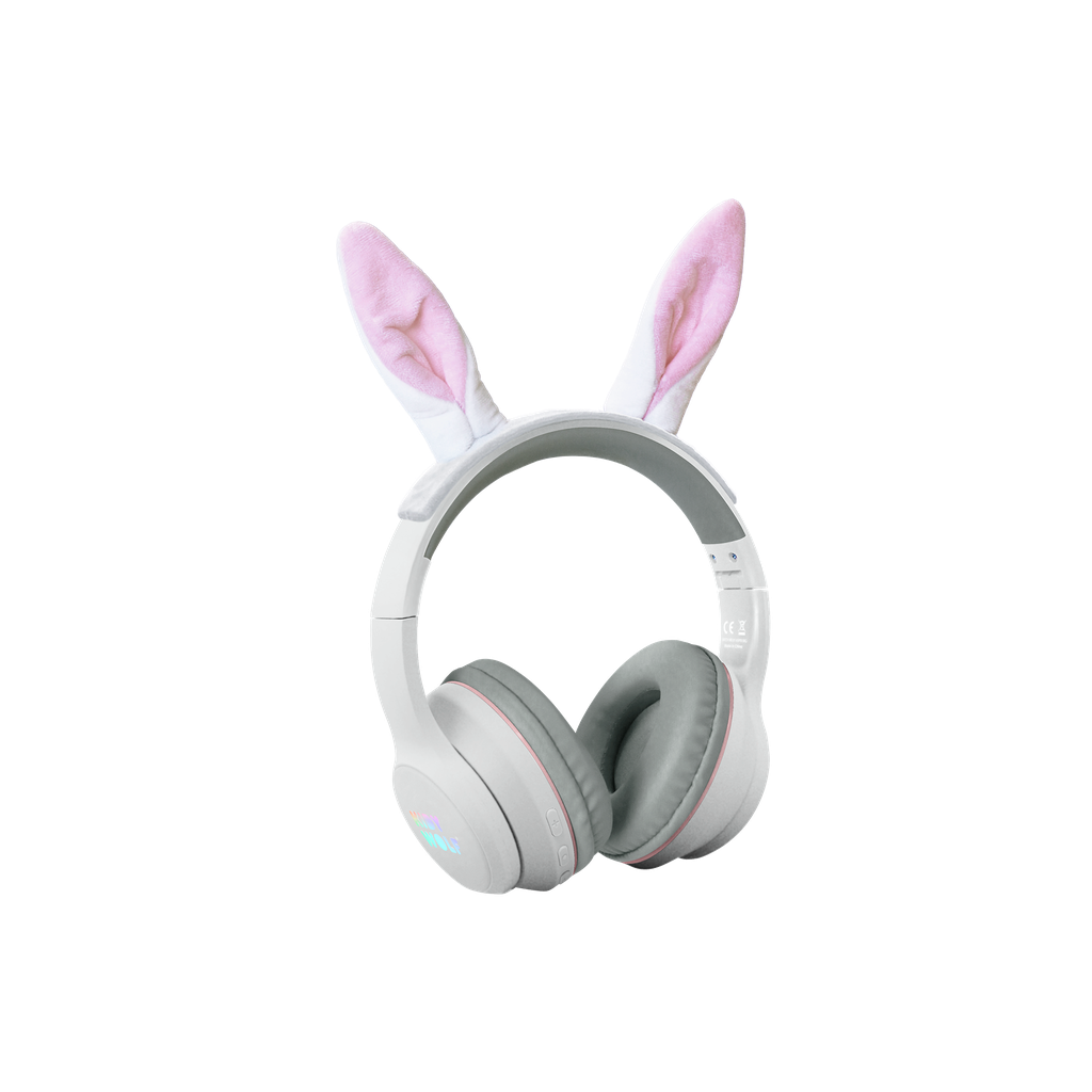 Kidywolf - Casque Audio Bluetooth Et Filaire Avec Oreilles Magnétiques. (KIDYEARS-BT-RAB)