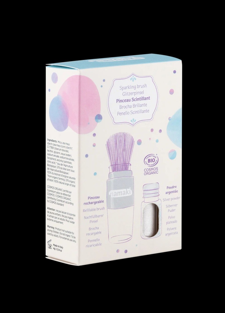 Namaki - Pinceau magique & poudre scintillante Argent