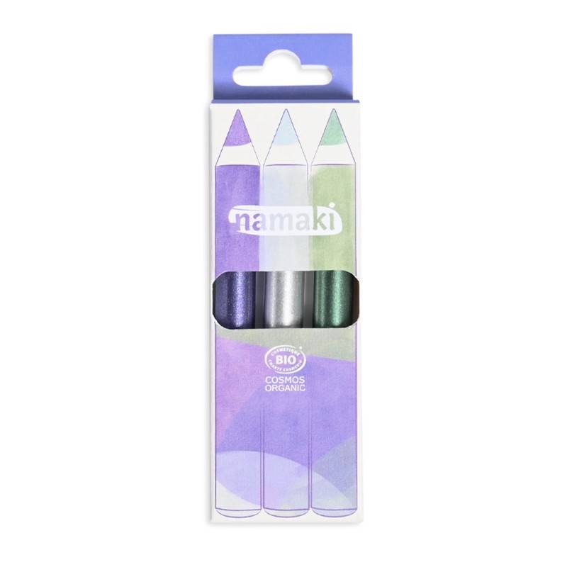 Namaki - Kit 3 crayons de maquillage pailletés clair de lune "Nuit"
